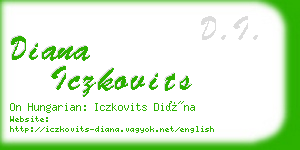 diana iczkovits business card